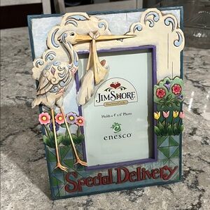 Jim Shore Whimsical Stork Photo Frame